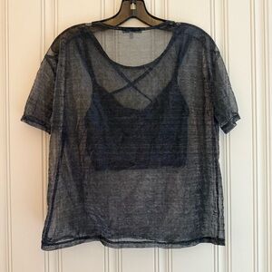 Charlotte Russe Sheer Black Top